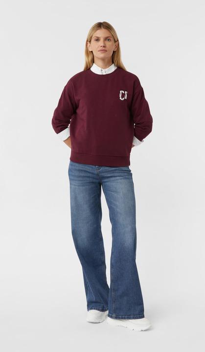 Produktbild Comma Sweatshirt Sweater mit Artwork und seitlichen Reissverschlüssen (32)