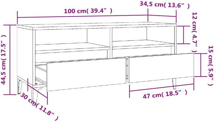 Produktbild VidaXL Lalu (100 x 34.5 x 44.5 cm)