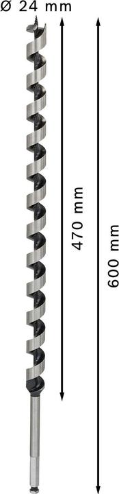 Produktbild Bosch Professional Zubehör PRO Wood Holzschlangenbohrer, 24 x 470 x 600 mm (11.1 mm)