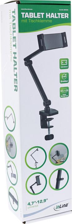 Produktbild InLine Tablet Halter mit Tischklemme
