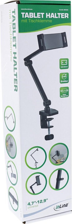Actual product image InLine Tablet holder with table clamp