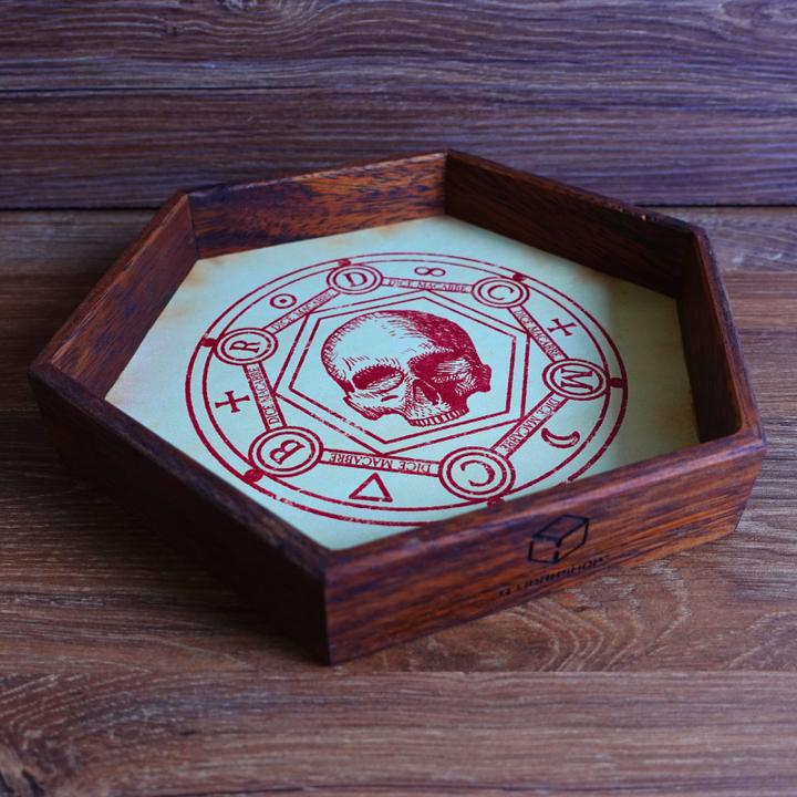 Produktbild Q Workshop Dice Macabre Wooden Dice Tray