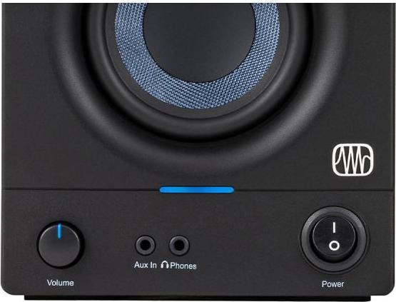 Actual product image PreSonus Eris 3.5 II Gen speaker with speaker feet in red (Active, Pair)