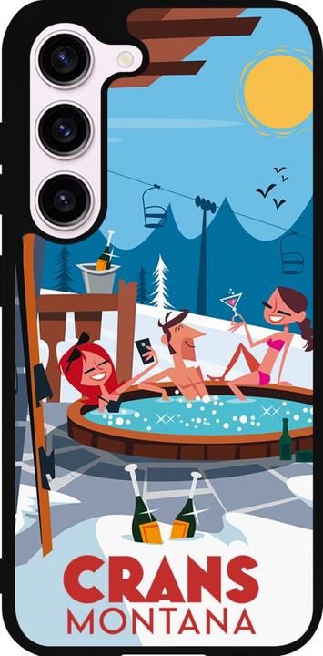 Produktbild PhoneLook Hülle Silikon schwarz Crans-Montana Mountain Jacuzzi (Samsung Galaxy S23)