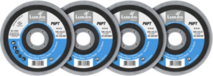 Immagine prodotto Set di dischi di lucidatura P6PT Ø 125 mm 4 pezzi per smerigliatrice angolare obliqua (150, 240, 400, 800)