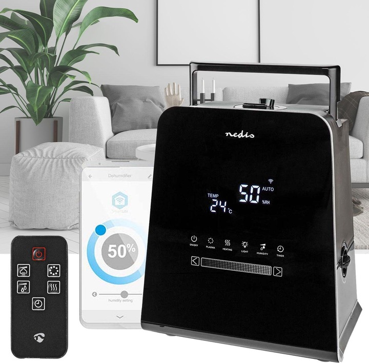 Produktbild Nedis SmartLife Luftbefeuchter | 30 W | Mit kühlem und warmem Nebel | 5.5 l | Hygrometer | Timer | F