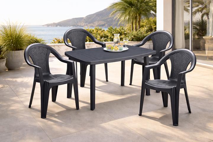 Actual product image Mojawo Sitzgarnitur Gartengarnitur 5-teilig Anthrazit