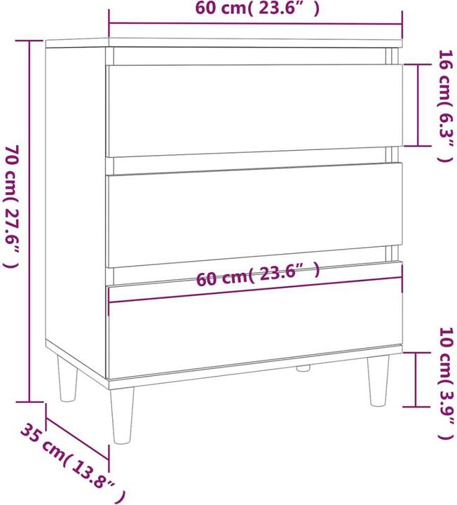 Image du produit vidaXL Sideboard (60 x 60 x 70 cm)