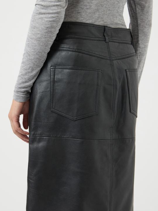 Produktbild Yas Lederrock mit Gürtelschlaufen, Knopf und Reissverschluss (L)