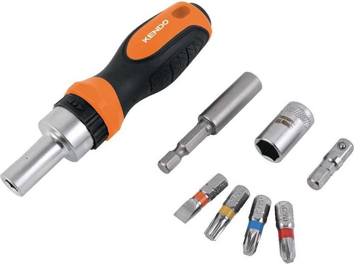 Produktbild Kendo Bit- und Steckschlüsselset 26-teilig (Kreuz Phillips PH, Kreuz Pozidriv PZ, Schraubschlitz)