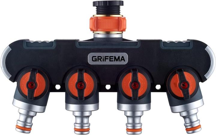 Actual product image Grifema 4-Wege-Wasserverteiler für Gartenschlauchsysteme (4 way distributor)