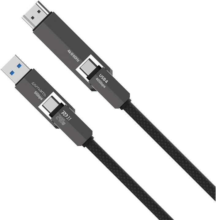 Actual product image 4smarts USB4 HDMI Kabel ComboCord (1.50 m, USB, 2.0)