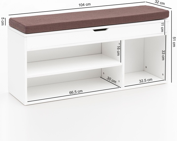 Produktbild FineBuy Emily (104 x 32 x 51 cm)