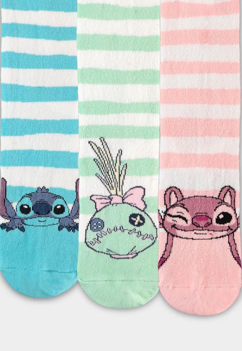 Actual product image Difuzed Lilo & Stitch - Female Crew Socks (3Pack) - 39/42 (pack of 3, 39, 42)