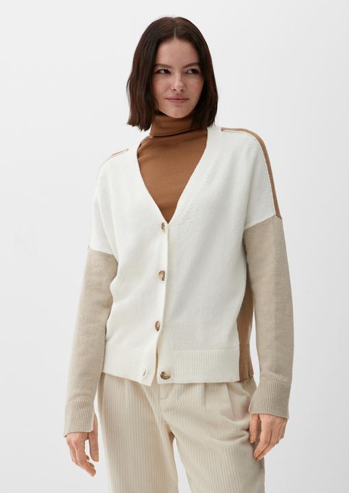 Produktbild s.Oliver Strickjacke Strickjacke in Colour Blocking-Optik (44)