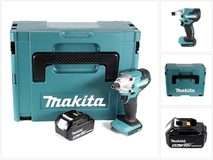 Produktbild Makita DTD 156 T1J Akku Schlagschrauber 18V 155Nm + 1x Akku 5,0Ah + Makpac - ohne Ladegerät