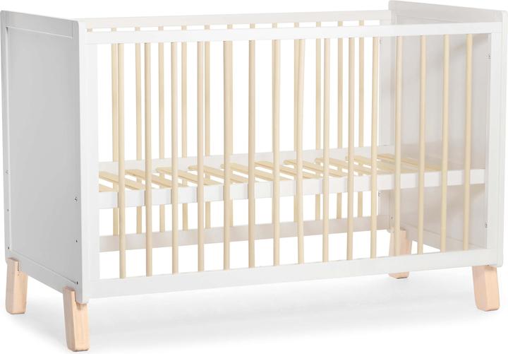 Produktbild KinderKraft Nico Wooden Cot White (60 x 120 cm)