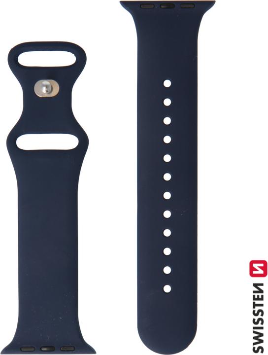 Produktbild Swissten Silicone band for apple watch 42-44 mm navy (42 mm, 44 mm, Silikon)