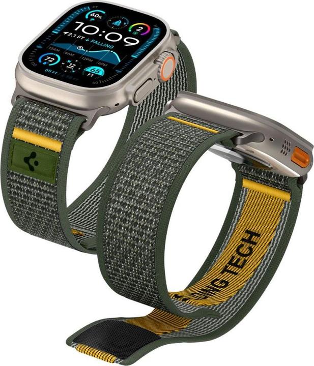 Produktbild Spigen Athlex Air Strap für Apple Watch 44 / 45 / 46 / 49 mm - Grün (Nylon)