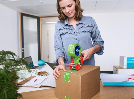 Image du produit tesa tesapack ECO & STRONG Ruban d'emballage - Ruban d'emballage écologique en plastique 100 % recyclé (50 mm)