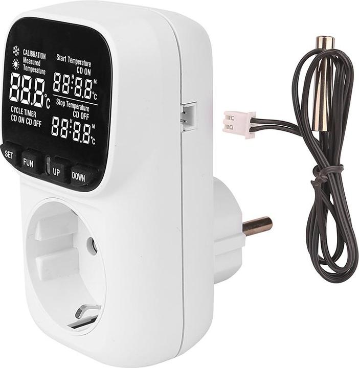 Actual product image Offgridtec Temperature controller for socket outlet with digital display and external sensor
