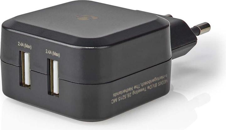 Immagine prodotto Nedis Caricatore di rete Funzione di ricarica rapida 2X 2,4 A Numero di uscite: 2X USB-A Nessun cavo (24 W)