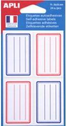 Agipa Étiquettes en hêtre, blanches/grises, 37 x 55 mm, lignées