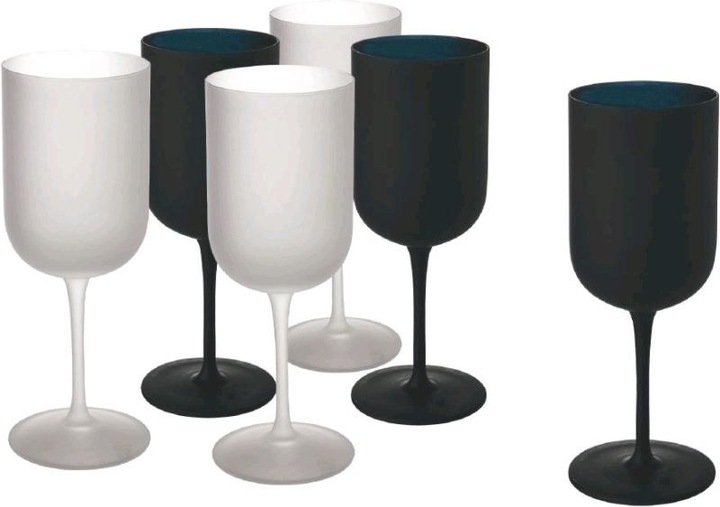 Actual product image Villa D'Este Home Tivoli Masai Black Glass Set, matt 6pcs. (0.45 l, 6 x)