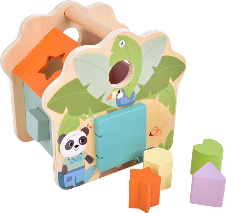 small foot Shape-Fitting Cube House "Jungle Friends"