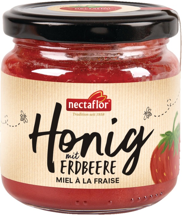 Produktbild Nectaflor Honig mit Erdbeere (250 g)