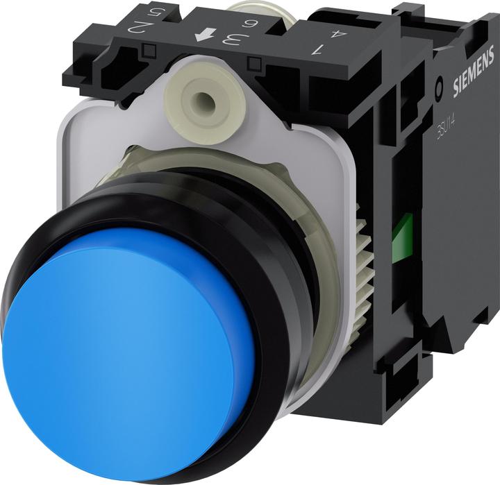 Produktbild Siemens SIRIUS ACT Drucktaster komplett Kunststoff, blau