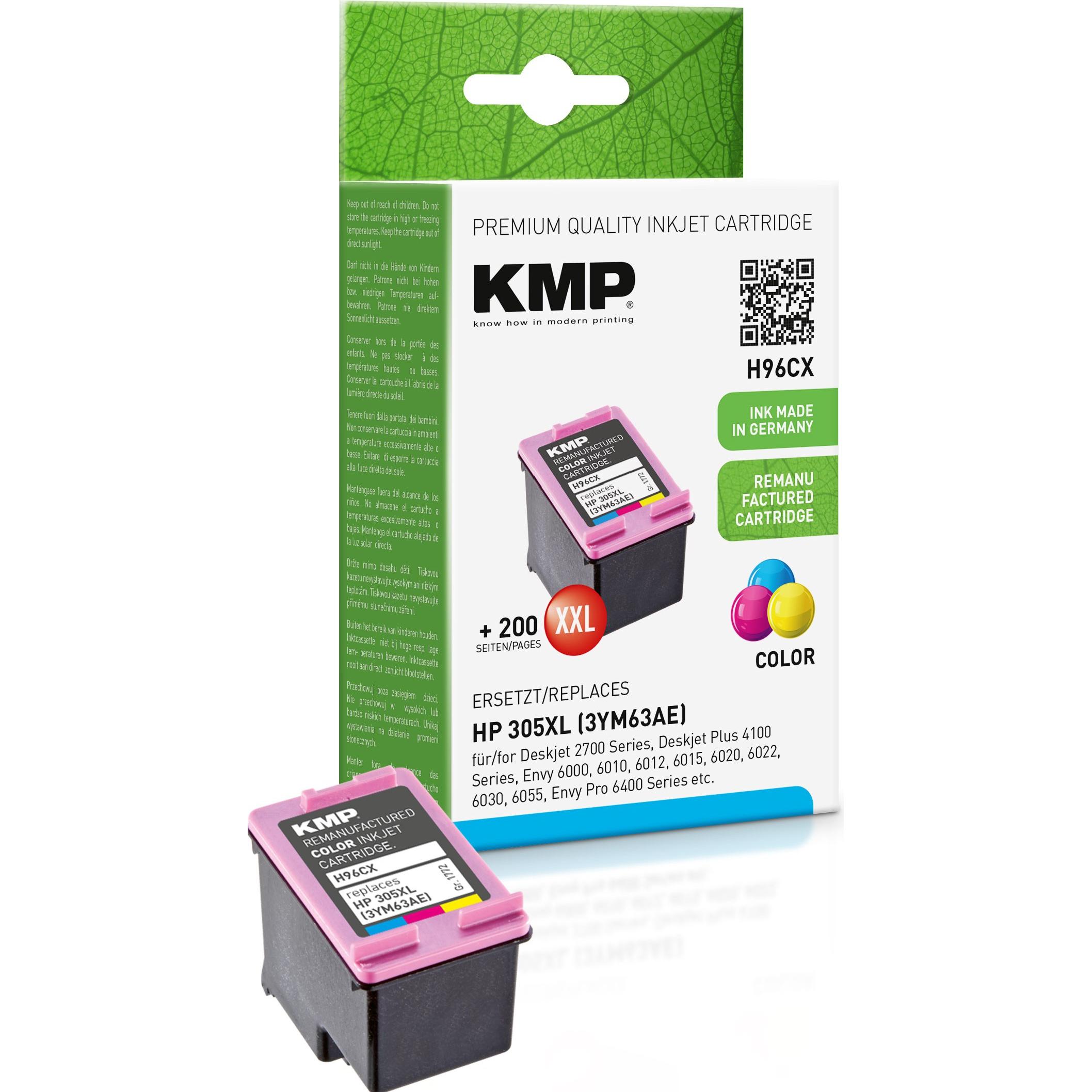 KMP, Druckerpatrone, Tinte ersetzt HP305XL (3YM63AE) (Y)