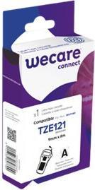 Image du produit Wecare Ruban compatible avec BROTHER TZE-121 noir sur transparent (0.90 cm, Transparent)
