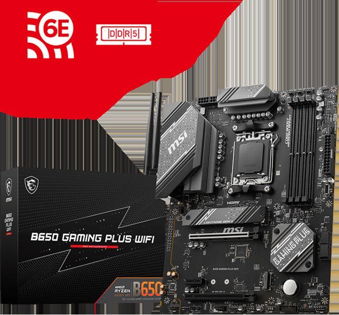 Image du produit MSI B650 GAMING PLUS WIFI (AM5, AMD B650, ATX)