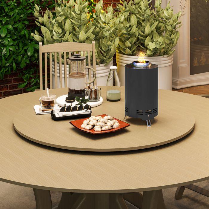 Immagine prodotto Swisshandel24 Feuerschale Ø16x25cm Edelstahl Schürhaken BBQ Camping Grau (16 cm)