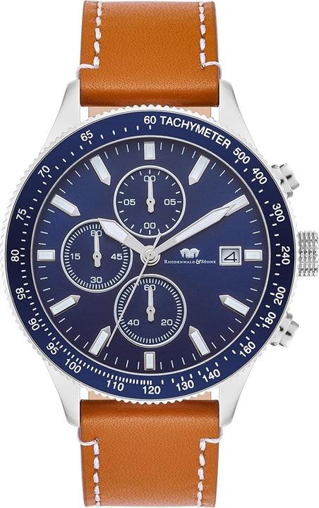Image du produit Hommes Chronographe Karthago II Cuir véritable Marron - 31938 (Chronographe, 43 mm)
