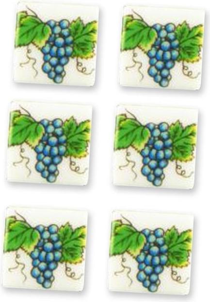 Reutter 001.791/5 - Piastrelle "Grapes", 6 pezzi, in miniatura