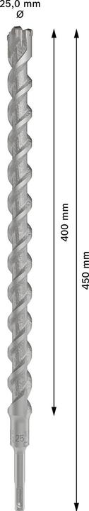 Actual product image Bosch Zubehör PRO SDS plus-5X hammer drill bit, 25 x 400 x 450 mm (25 millimetres)