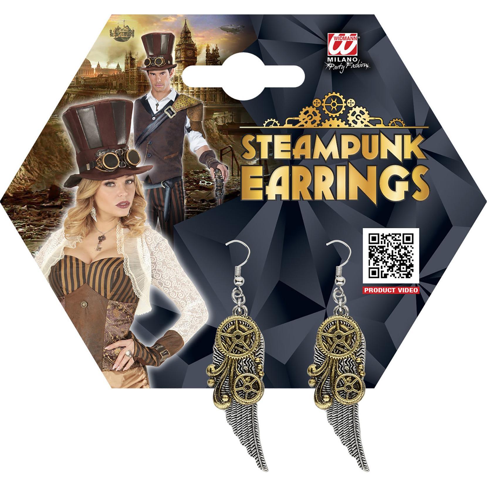 Thumbnail - Widmann Steampunk Ohrringe mit Flügel