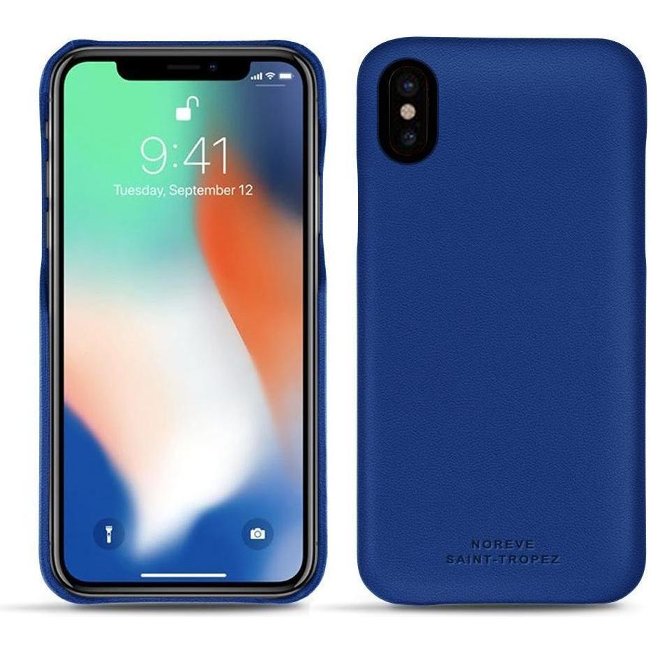 Noreve Lederschutzhülle (Apple iPhone XS Max), Smartphone Hülle, Blau