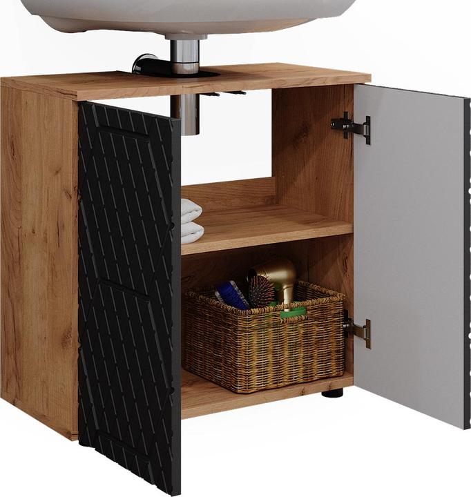 Actual product image Vicco Irma with honeycomb structure/anthracite, 60 x 59 cm (60 x 30 x 59 cm)