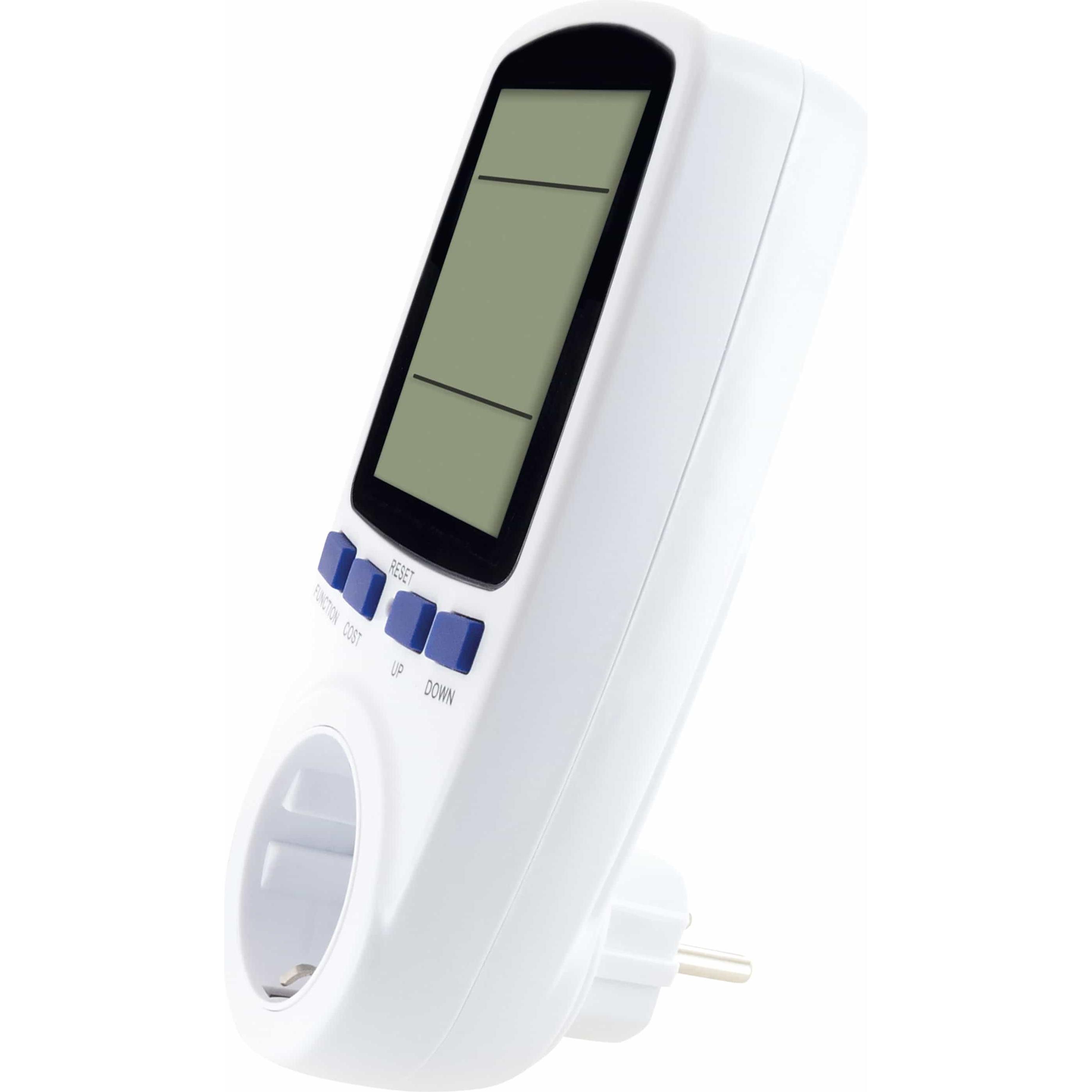 Schwaiger, Misuratore energia, Contatore di costi energetici con display, bianco