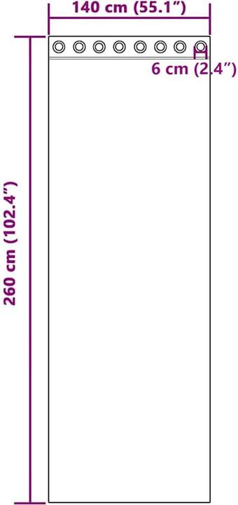 Actual product image vidaXL Voile Vorhang (140 x 300 cm)