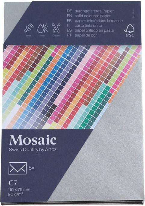 Produktbild Artoz Couvert Mosaic C7, 5 Stück, Silber (C7, 5x)