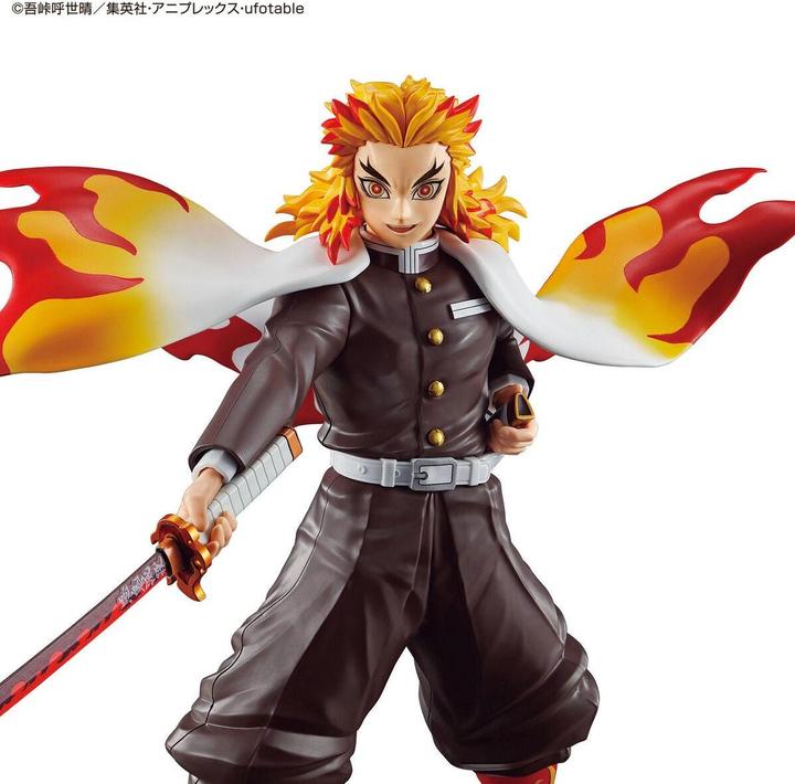 Actual product image Bandai Demon Slayer Kyojuro Rengoku Model Kit 12cm