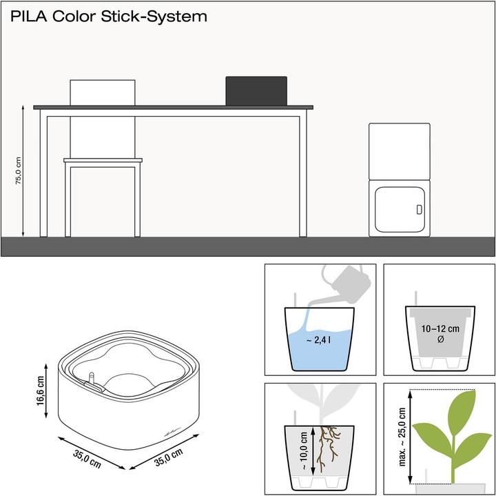 Actual product image Lechuza Flowerpot PILA Color Growpot (35 cm)