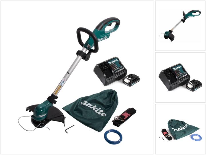 Produktbild Makita UR 100 DSA1 Akku Rasentrimmer 10,8V + 1x Akku 2,0Ah + Lader + 1x Fadenkopf und Zubehör (Trimmfaden)