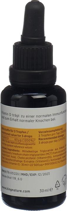 Immagine prodotto Kingnature Vitamina D3 (1 pz., Liquido, 30 ml)