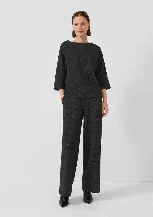 Produktbild s.Oliver Sweatshirt Jacquard-Sweatshirt mit 3/4-Ärmeln und U-Boot-Ausschnitt (32)