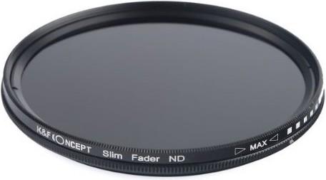 Actual product image K&F Concept Variable ND filter ND2 to ND400 (58 mm, Graduated neutral density filter)